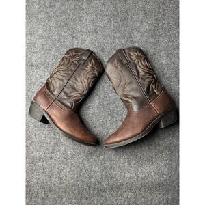 Mens Cowboy Boots Laredo Brown Leather Western Classic, Size US 8.5 D